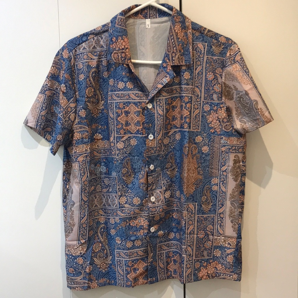 Patterned Short Sleeve Button Down